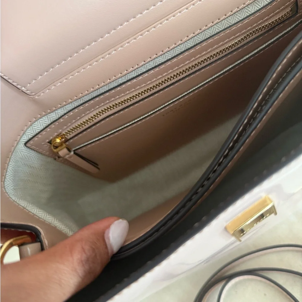 Tory BurchBritten leather Satchel and matching Britten continental Wallet Set